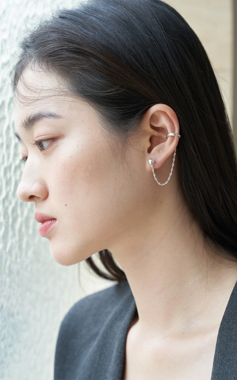 WOOD COLLECTION - EAR CUFF SET SILVER